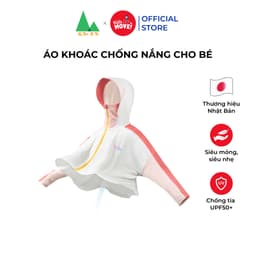 Thumbnail Áo chống nắng cho bé siêu mỏng Shukiku Nhật Bản, chống UV UPF 50+, có mũ, che tay và cằm 1