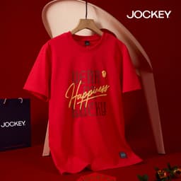 Thumbnail Áo thun T-shirt đỏ Jockey cotton Happiness - J4100 1