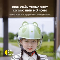 Thumbnail Mũ bảo hiểm trẻ em có kính siêu nhẹ Sunrimoon WT-074, cho bé 3-14 tuổi, có chỉnh size vòng đầu 4