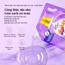 Thumbnail Nước Giặt Joykity Hương Lavender túi 2L Dịu Nhẹ An Toàn Cho Da Lưu Hương 24 Tiếng 3