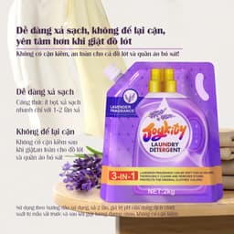 Thumbnail Nước Giặt Joykity Hương Lavender túi 2L Dịu Nhẹ An Toàn Cho Da Lưu Hương 24 Tiếng 2