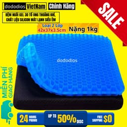 Thumbnail Đệm Ngồi 3d Silicon 2 Lớp Tổ Ong Lót Ghế Thoáng Khí Chống Đau Mỏi Lưng Dododios 1