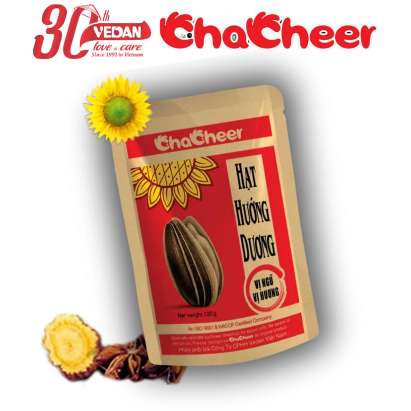 Ảnh Combo 10 Gói Hạt Hướng Dương CHACHEER Nhập Khẩu 130g 2