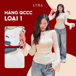 Thumbnail - Áo Ren Tay Loe Phối Nơ Cách Điệu Phong Cách Hàn Quốc Tiểu Thư LYRA - LWNAO019 1