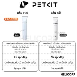 Thumbnail Tông Đơ Cắt Tỉa Cạo Lông Chó Mèo Petkit Pet Trimmer 2in1 Pro 2