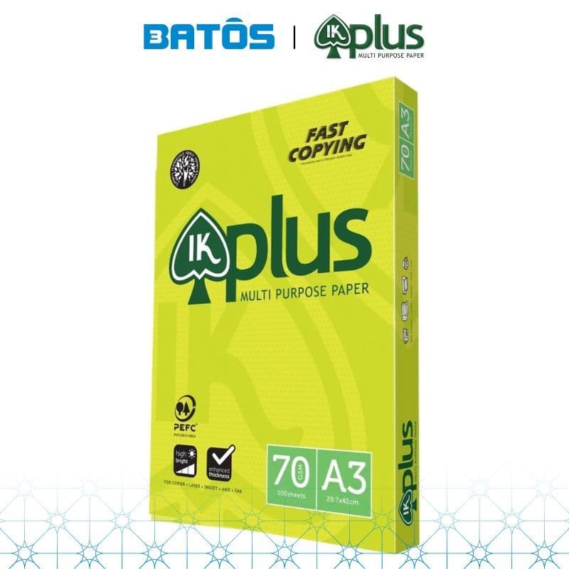 Ảnh Giấy A3 IK Plus 70gsm, 500 tờ/ Ream, nhập khẩu từ Indonesia. 1