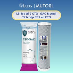 Thumbnail Lõi lọc thô số 2 Mutosi CTO-GAC tích hợp PP1 và CTO than hoạt tính dạng nén hấp thụ tốt hơn GAC-OCB 1