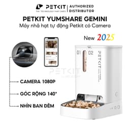 Thumbnail Máy Nhả Hạt Tự Động Cho Chó Mèo Có CAMERA, Hai Ngăn Petkit Gemini YumShare Dung Tích 5 Lít 1