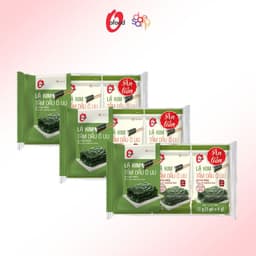 Thumbnail Combo 3 lốc (9 gói)  rong biển / Lá kim 4G tẩm dầu Oliu O'food giòn, thơm, gia vị vừa miệng, ăn liền hoặc ăn kèm 1