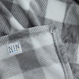Thumbnail Mền tuyết NIN House hoa văn SQUARE STRIPES 1m8x2m sợi microfiber cực ấm, mịn màng fleece blanket văn phòng, xe hơi, sofa 2