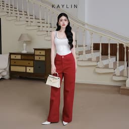 Thumbnail Áo thun ba lỗ KAYLIN form ôm phối viền vải thun gân lụa mỏng nhẹ co giản phong cách basic - N2403 3