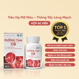Thumbnail Viên uống Dưỡng Tâm OB Hỗ Trợ Giảm Mỡ Máu, Cải Thiện Sức Khỏe Tim Mạch ( Hộp 60 viên) - ZLove - DTOB 2