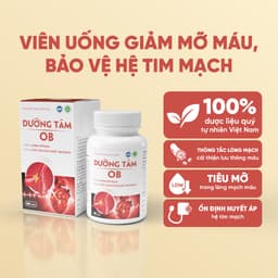 Thumbnail Viên uống Dưỡng Tâm OB Hỗ Trợ Giảm Mỡ Máu, Cải Thiện Sức Khỏe Tim Mạch ( Hộp 60 viên) - ZLove - DTOB 1