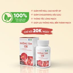 Thumbnail Viên uống Dưỡng Tâm OB Hỗ Trợ Giảm Mỡ Máu, Cải Thiện Sức Khỏe Tim Mạch ( Hộp 60 viên) - ZLove - DTOB 3