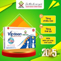 Thumbnail Viên Uống Tăng Chiều Cao Vipteen Vinh Gia, Giúp Thể Lực Tốt Cho Trẻ 9 -18 Tuổi (Hộp/ 20v) 1