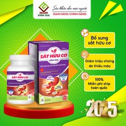 Thumbnail Viên Uống Bổ Sung Sắt Không Lo Táo Bón - Sắt Hữu Cơ Vinh Gia Giảm Thiếu Máu (Dùng Cho Mọi Lứa Tuổi) 1