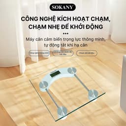 Thumbnail Cân sức khỏe điện tử SOKANY SK-19030 mặt kính trong suốt chịu lực đến 180kg 4