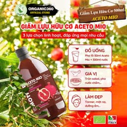 Thumbnail Giấm Lựu Hữu Cơ ACETO MIO Có Giấm Cái Organic Pomegranate Vinegar With The Mother 500ml 1