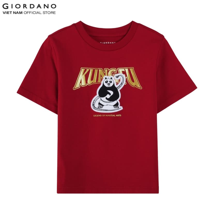 Ảnh GIORDANO Áo Thun Trẻ Em Ngắn Tay Kungfu Panda Print Tee 03085223 3