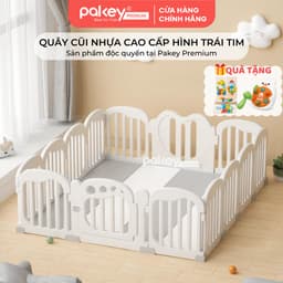 Thumbnail Quây Cũi Nhựa PAKEY Cao Cấp Hình Trái Tim, Chiều Cao Vượt Trội An Toàn Cho Bé - Bảo Hành Trọn Đời 1