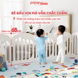 Thumbnail Quây Cũi Nhựa PAKEY Cao Cấp Hình Trái Tim, Chiều Cao Vượt Trội An Toàn Cho Bé - Bảo Hành Trọn Đời 2