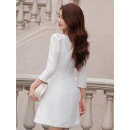 Thumbnail JOVEN Đầm Nữ Lida Cổ Vuông Tay Phồng Form Vest 3