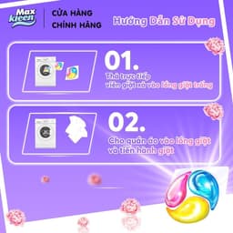 Thumbnail Combo 3 Túi Viên Giặt Xả MaxKleen Hương Dấu Ấn Ngọt Ngào (34 viên/Túi) Mới 2