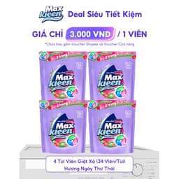 Thumbnail Combo 4 Túi Viên Giặt Xả MaxKleen Hương Ngày Thư Thái / Nước Hoa Huyền Diệu (34 viên/túi) 1