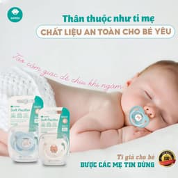 Thumbnail Ti Giả Kamidi Pacifier Núm Ti Ngậm Cao Cấp Cho Bé An Toàn Mềm Mại Giúp Bé Dễ Dàng Cai Bình Sữa 2