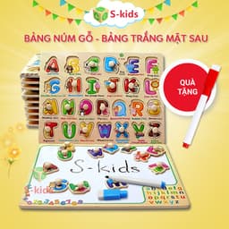 Thumbnail Đồ Chơi Trẻ Em S-Kids, Bảng Ghép Hình Núm Gỗ Thông Minh Cho Bé 2
