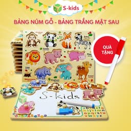 Thumbnail Đồ Chơi Trẻ Em S-Kids, Bảng Ghép Hình Núm Gỗ Thông Minh Cho Bé 1
