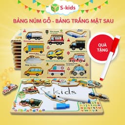 Thumbnail Đồ Chơi Trẻ Em S-Kids, Bảng Ghép Hình Núm Gỗ Thông Minh Cho Bé 4