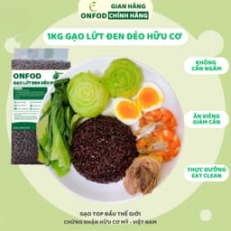 Thumbnail Gạo lứt đen dẻo điện biên organic ONFOD dành cho người giảm cân, thực dưỡng, ăn kiêng, tiểu đường, béo phì 500g 1kg 1