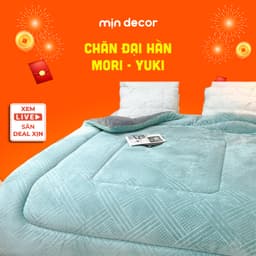 Thumbnail Chăn Đại Hàn Lông Thỏ Nhung Tuyết Mori Yuki Mịn Decor Chăn Siêu Ấm 2mx2m2 Nặng 3kg 3