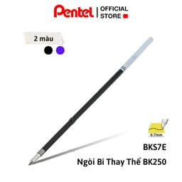 Thumbnail Ruột Bút Bi Nhật Bản Pentel BK250 - BKS7E |Ngòi 0.7mm (Mưc Xanh và Đen) 1