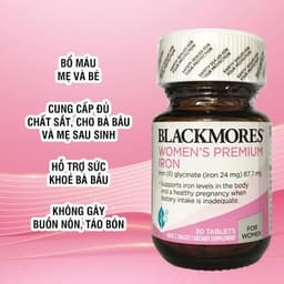 Thumbnail Viên Sắt Cho Bà Bầu Blackmores Pregnancy Iron Úc 30 Viên 1