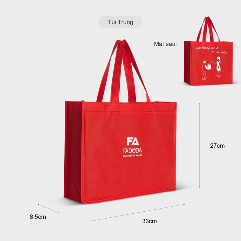 Ảnh Túi vải không dệt đa năng dùng để làm túi quà Fadoda FTV 3