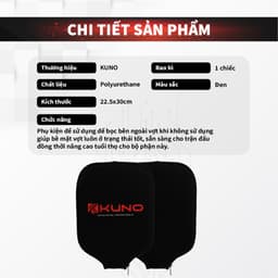 Thumbnail Bao Đựng Vợt Pickleball KUNO, Túi Đựng Bảo Vệ Mặt Vợt Chống Sốc, Trầy Xước, Khóa Zip 3 Lớp Polyurethane Cao Cấp 1