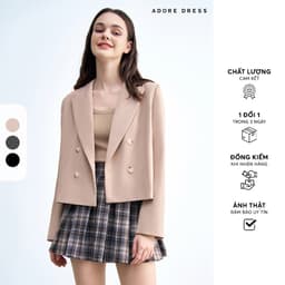 Thumbnail 412BL3018 - Áo blazer crop eo nhẹ basic 3 màu  ADORE DRESS 1