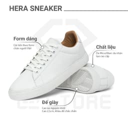 Thumbnail Giày nam trắng G2 Hera giày sneaker giày thể thao thời trang cao cấp dùng làm tập gym chính hãng 3