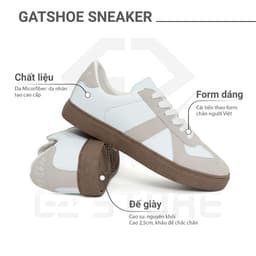 Thumbnail Giày thể thao G2 Gat Shoe phong cách thanh lịch, Sneaker trắng basic unisex dễ phối đồ chính hãng 3