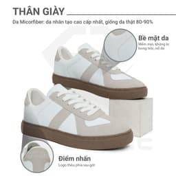 Thumbnail Giày thể thao G2 Gat Shoe phong cách thanh lịch, Sneaker trắng basic unisex dễ phối đồ chính hãng 4