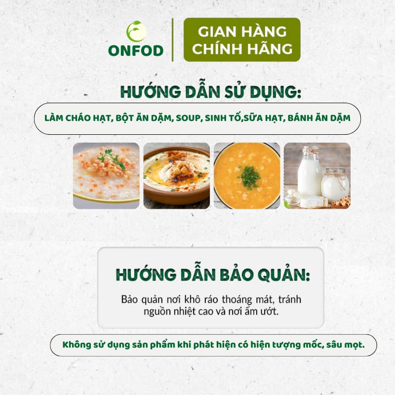 Ảnh Hạt dinh dưỡng ONFOD cho bé ăn dặm làm sữa hạt ngũ cốc giảm cân granola yến mạch hạt điều macca chia 100g 4