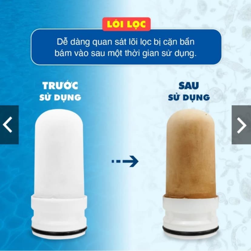 Ảnh Bộ lọc nước VIFIBA x Sanbee Khử CLO Vòi đầu Lọc làm sạch nước Bảo hành 12 tháng 2