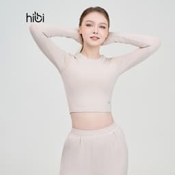 Thumbnail Áo Tập Yoga Gym Hibi Sports CR832 Kiểu Tay Dài Cổ Tròn, Kèm Mút Ngực 3