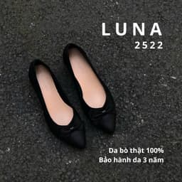 Thumbnail Giày đế xuồng 3p LUNASHOES 2522 da bò mềm êm chân thoáng khí đế tpr cao cấp bảo hành lên tới 3 năm 2