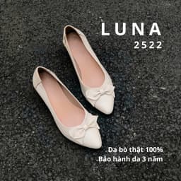 Thumbnail Giày đế xuồng 3p LUNASHOES 2522 da bò mềm êm chân thoáng khí đế tpr cao cấp bảo hành lên tới 3 năm 1
