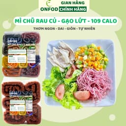 Thumbnail Mì chũ rau củ gạo lứt ngũ sắc sấy lạnh hữu cơ ONFOD ăn kiêng giảm cân cho người tiểu đường, gym, yoga, mẹ bầu 1kg 1