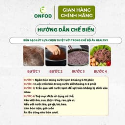 Thumbnail Bún gạo lứt giảm cân hữu cơ huyết rồng ONFOD eat clean ăn kiêng tiểu đường gym 250g 500g 3