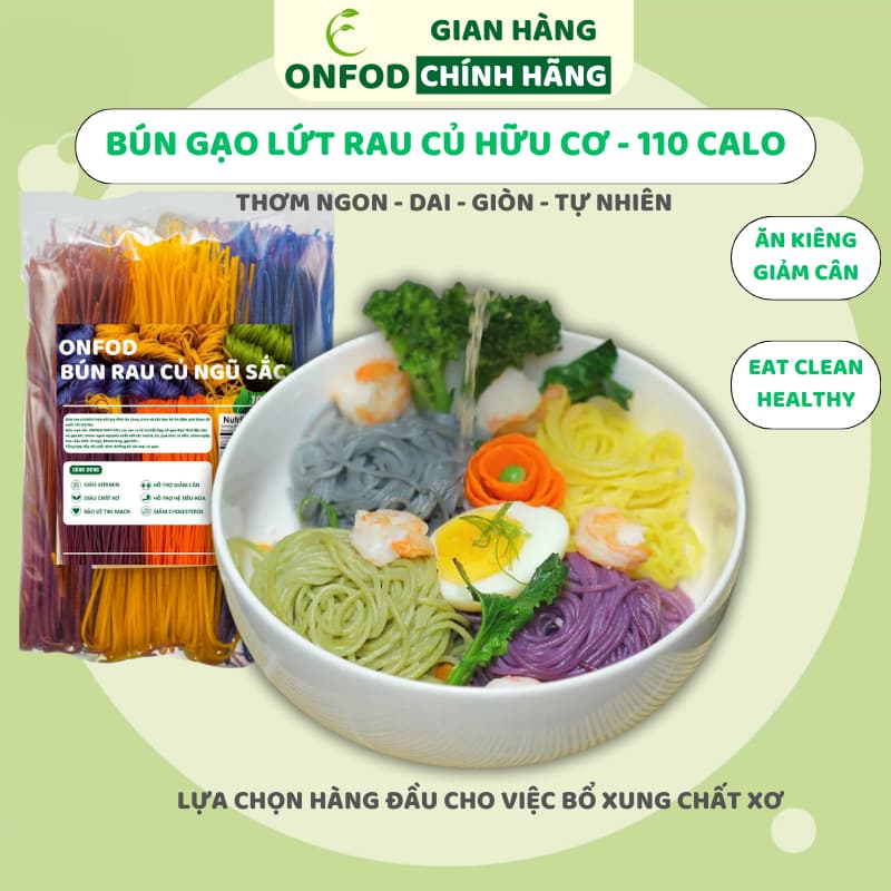 Ảnh Bún gạo lứt rau củ ngũ sắc hữu cơ ONFOD ăn kiêng giảm cân healthy eatclean cho người tiểu đường, gym, yoga, mẹ bầu 1